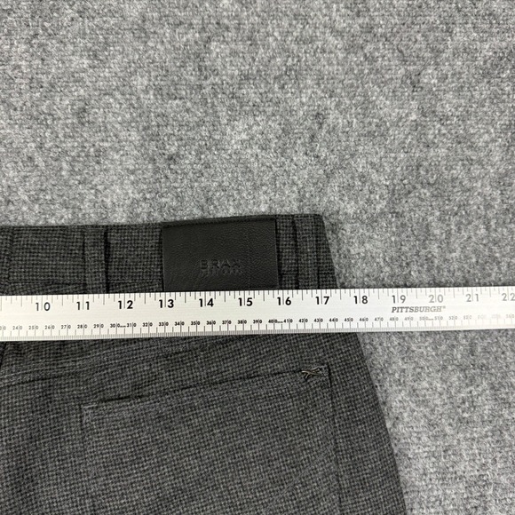 Brax Pants Size 35/36 Gray Black Patterned‎ Flat Front Regular Fit Dress Men's - Picture 11 of 13